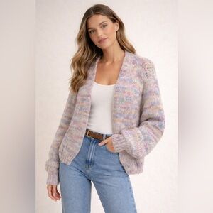 NWT LINE THE LABEL Paige Cardigan - Chunky Knit Alpaca-Blend - Size S